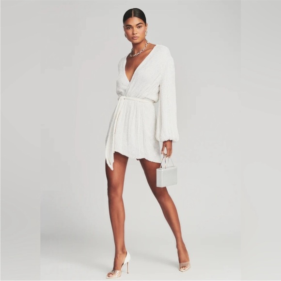RETROFETE $695 Gabrielle Sequin Robe Dress